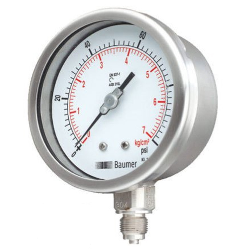 Baumer Pressure Gauge Industrial Stainless Steel