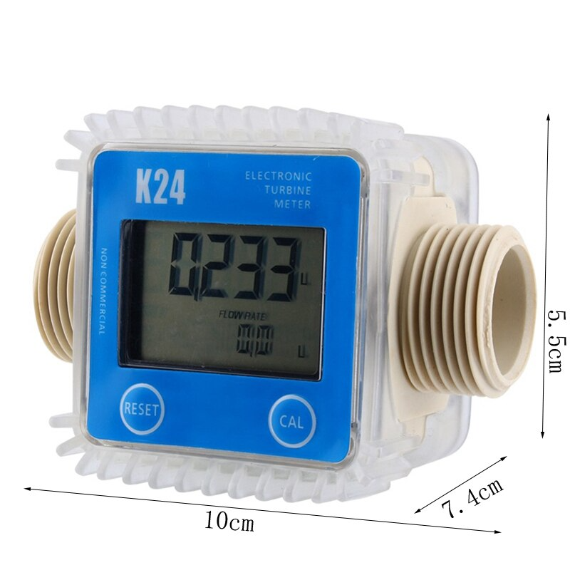 Turbine Flow Meter Water Fuel Flow K24 DN25 Water Meter Electronic Turbine Flow Meter Sensor for Urea Kerosene Gasoline Water