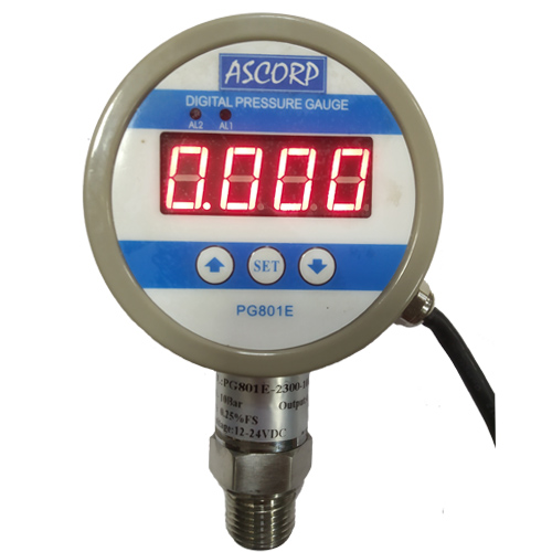 Digital Pressure Gauge 4 Digit LED display with Output and Alarm - ASP-801E